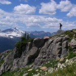 gazing into glacier national park while hiking the highline trail