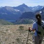 gazing at the mountains atop siyeh pass in glacier national park