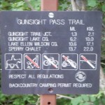 gunsight pass trail sign