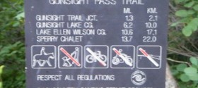 gunsight pass trail sign