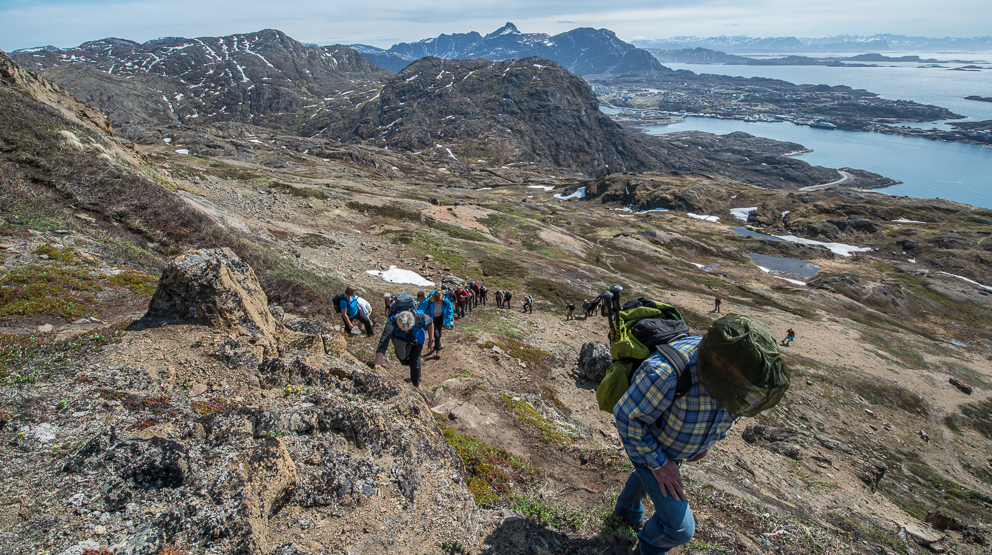 hiking to the summit of Palaassip Qaqqa