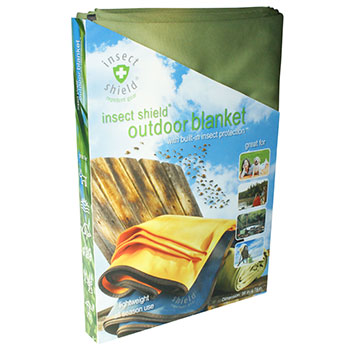 Insect Shield Outdoor Blanket Insect Protection All Season GREEN 56 x 74 