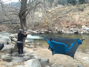 Easy set up camping hammock 