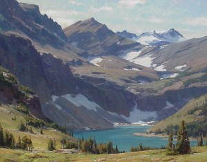 glacier national park painting