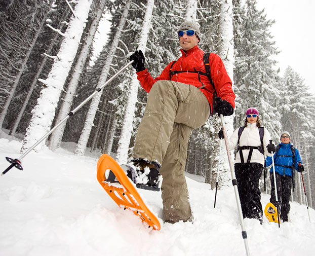 snowshoeing